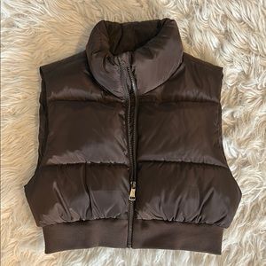Brown Puffer Vest